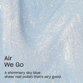 OPI swatch on natural nails highlighting sheer sky-blue shimmer and wearable finish