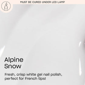 OPI brush stroke of Alpine Snow showing smooth coverage and opacity