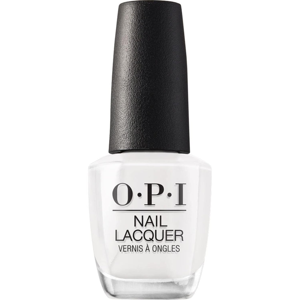 OPI Alpine Snow front bottle showing clean white shade and brand clarity