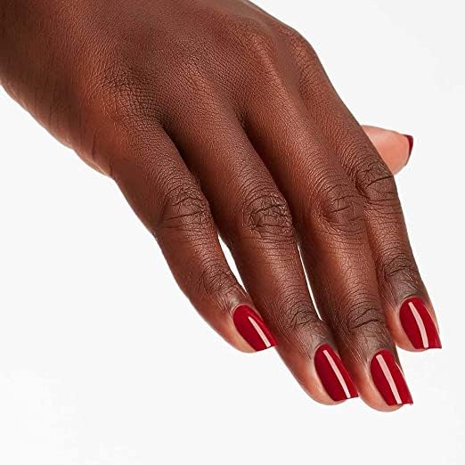 OPI nail polish being applied to fingernail for fast-dry, even coverage