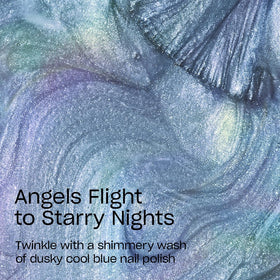 OPI angels flight to starry nights brush stroke displaying smooth application and even coverage benefit