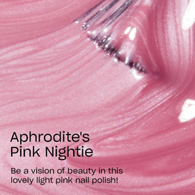 OPI brush applying Aphrodite's Pink Nightie for even, streak-free coverage