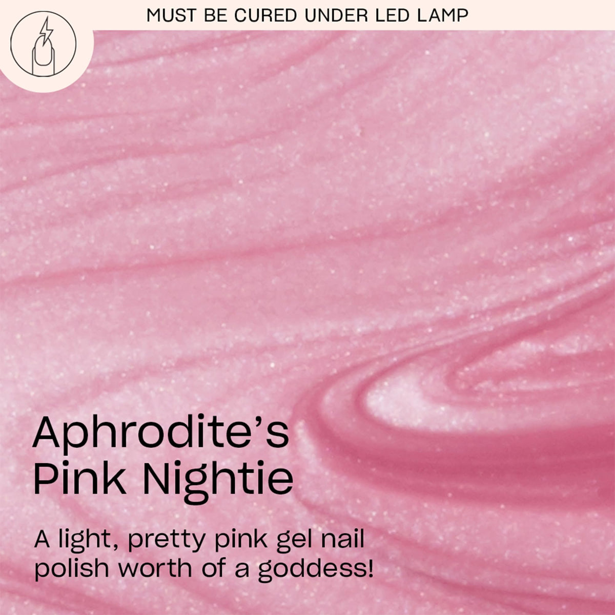 OPI brush stroke swatch of Aphrodite's Pink Nightie showing smooth coverage