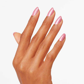 OPI swatch on nails displaying Aphrodite's Pink Nightie soft everyday look