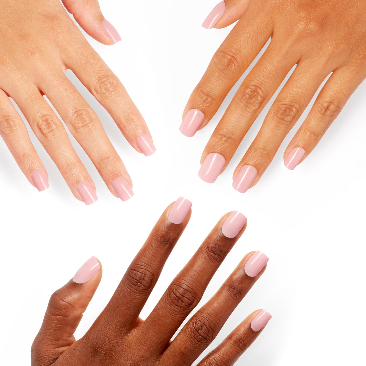 OPI application demo hand pressing a tip on for quick, secure adhesion