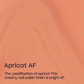 OPI brush stroke of Apricot AF demonstrating smooth coverage and even opacity
