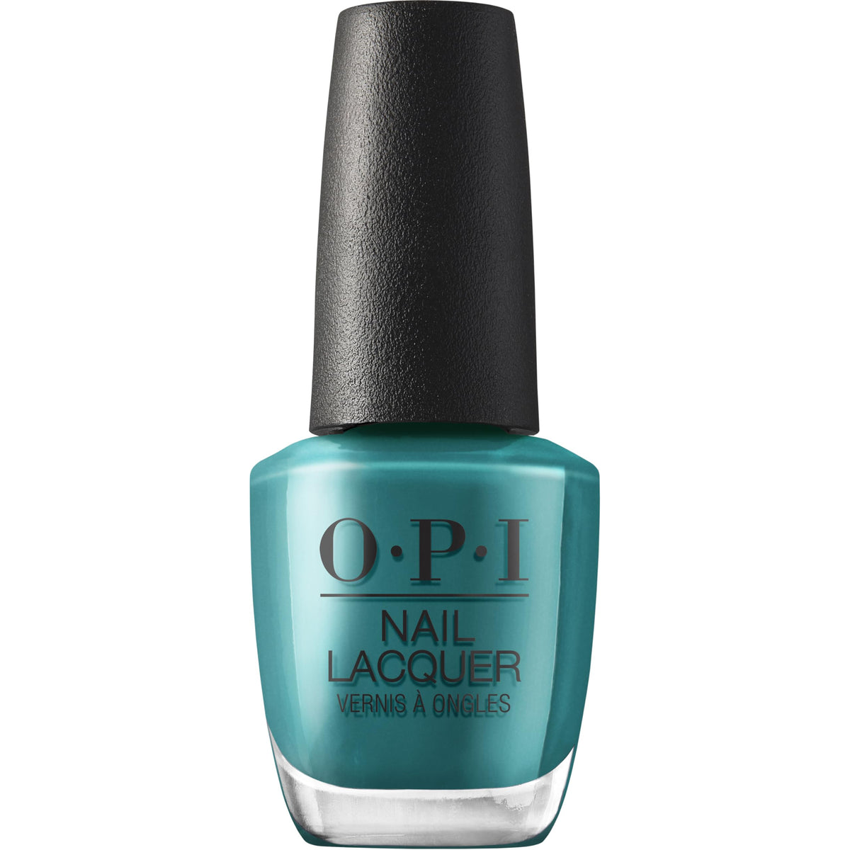 OPI Baby Tee-l bottle front view showing rich teal and branded cap for easy identification
