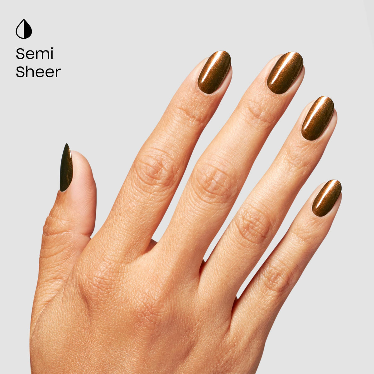 OPI Band Tease manicure on fingers in a casual setting showing wearable rock-inspired shine
