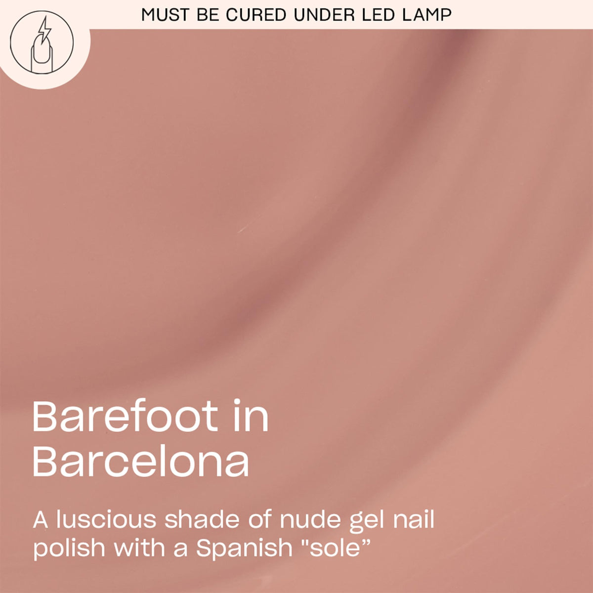 OPI brush stroke of Barefoot in Barcelona demonstrating smooth, opaque coverage