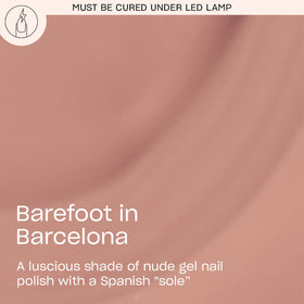 OPI brush stroke of Barefoot in Barcelona demonstrating smooth, opaque coverage