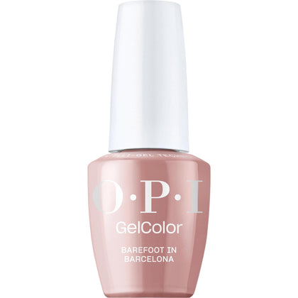 OPI front bottle showing Barefoot in Barcelona color and brand for accurate shade selection