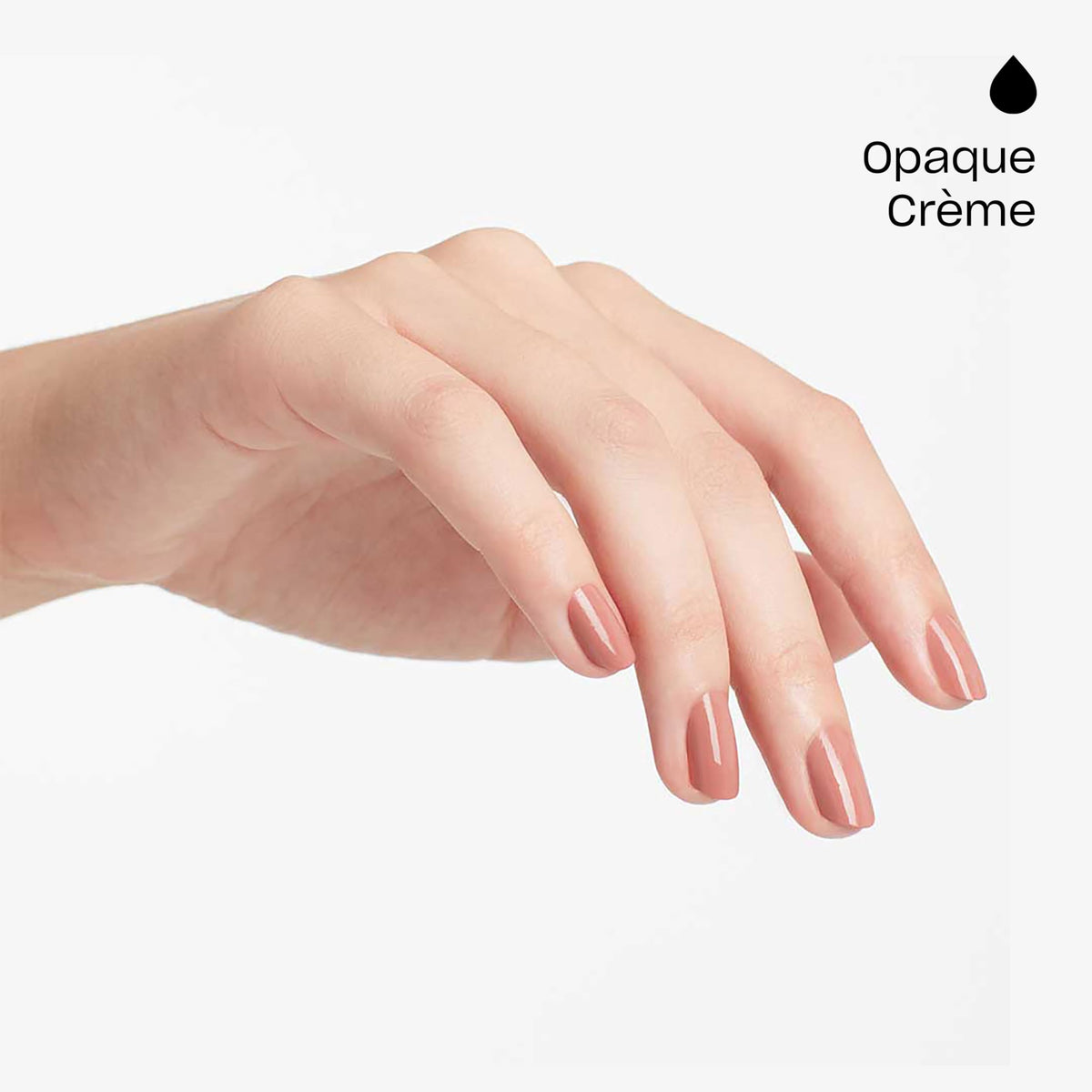 OPI close-up texture of cured Barefoot in Barcelona showing glossy, even surface