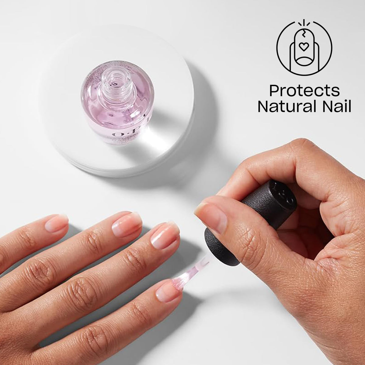 OPI styled manicure scene showing polished nails and salon-quality finish benefit