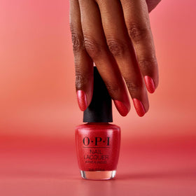 OPI Big Apple Energy application stroke showing smooth crème coverage and bold impact benefit