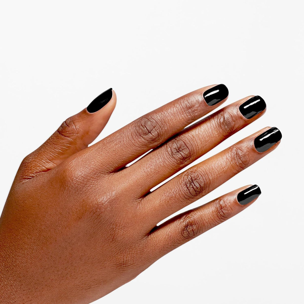 OPI Black Onyx cap and label close-up showing brand clarity benefit