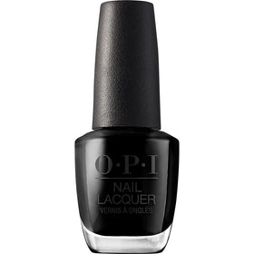 OPI bottle front view showing rich Black Onyx color and glossy finish for classic looks