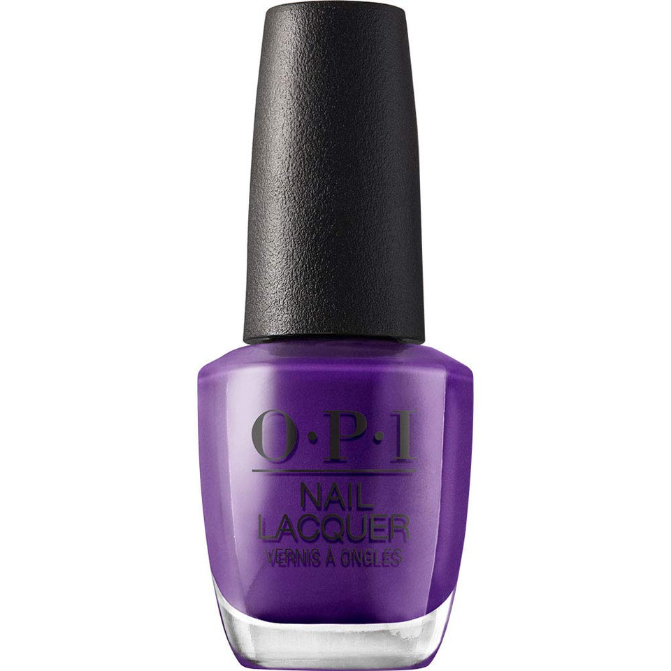 OPI bottle front view showing rich purple color and glossy finish benefit