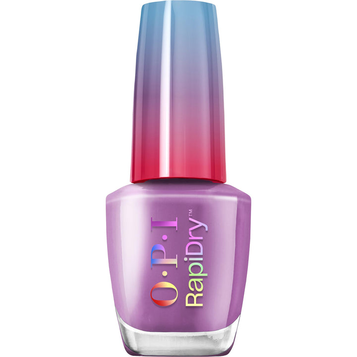 OPI front packaging showing bright back at it purple for instant recognition and color clarity