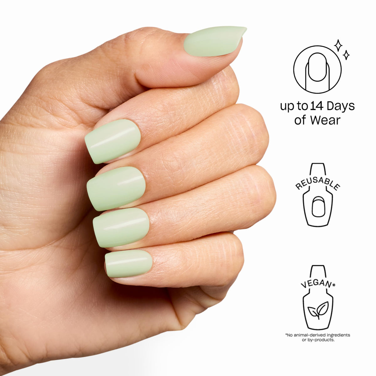 OPI bright green nail surface close-up highlighting smooth finish and vivid color