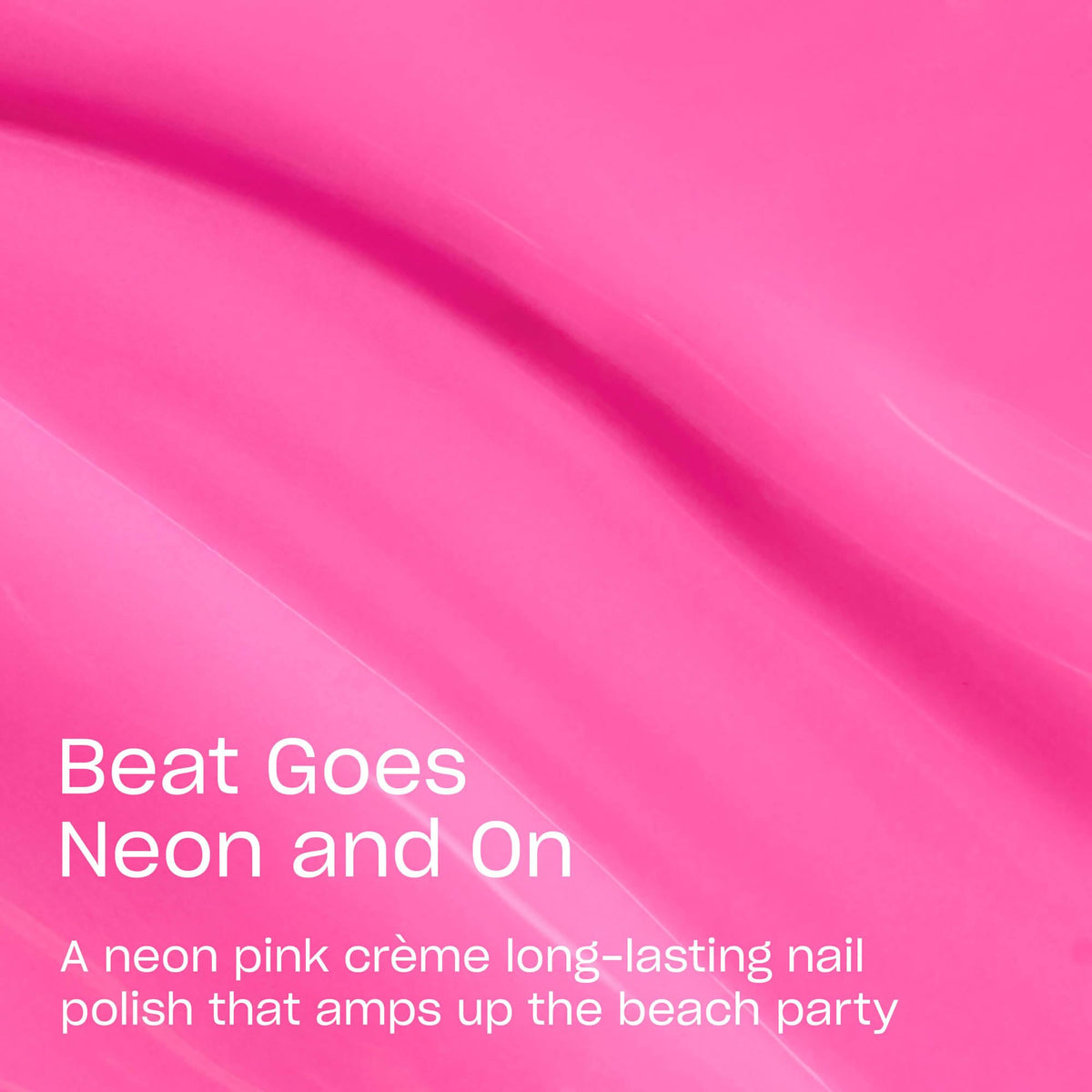 OPI brush stroke of neon pink demonstrating smooth coverage benefit