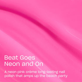 OPI brush stroke of neon pink demonstrating smooth coverage benefit