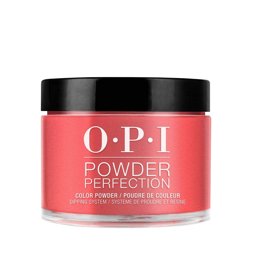 OPI Cajun Shrimp front jar showing branded label and bold orange color benefit