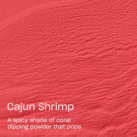 OPI Cajun Shrimp nail-wheel swatches showing opaque coverage for color selection benefit