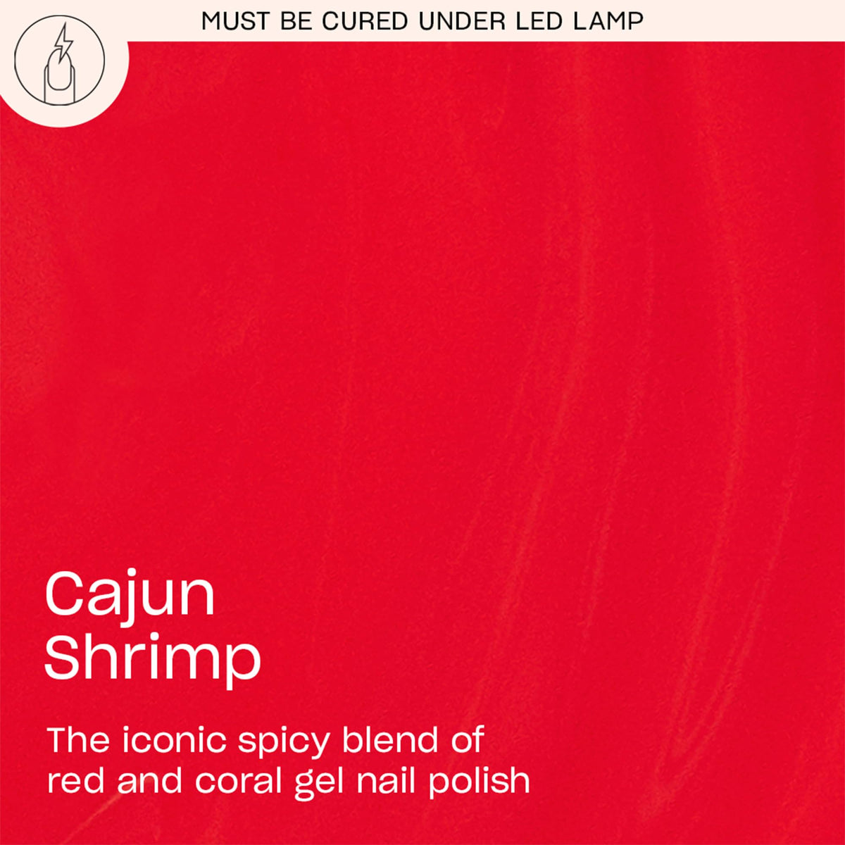 OPI Cajun Shrimp brush stroke swirl showing smooth coverage benefit