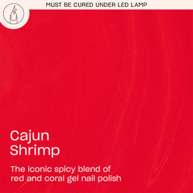 OPI Cajun Shrimp brush stroke swirl showing smooth coverage benefit