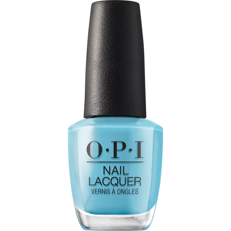OPI bottle front view showing vibrant aqua color and salon shine