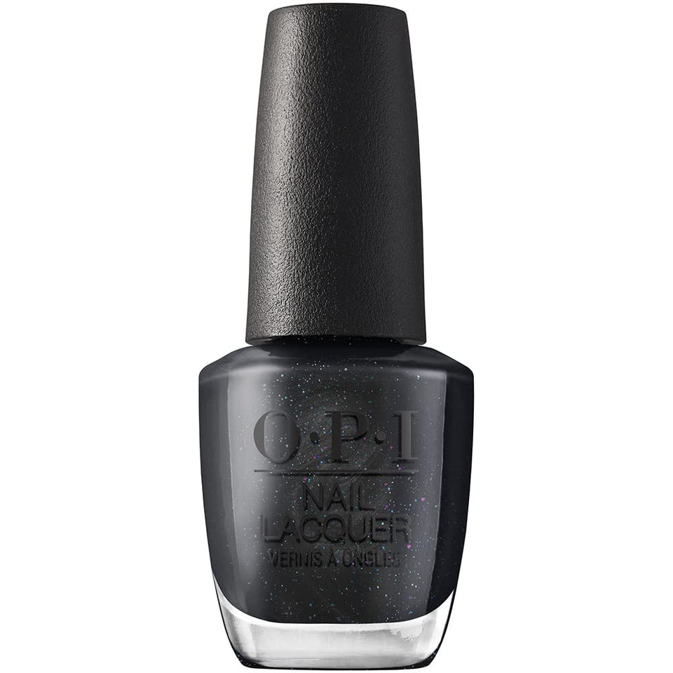 OPI bottle front view showing Cave the Way black pearl polish and label