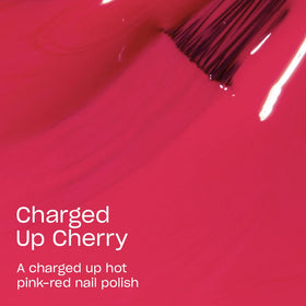 OPI pro-wide brush detail applying Charged Up Cherry for streak-free coverage