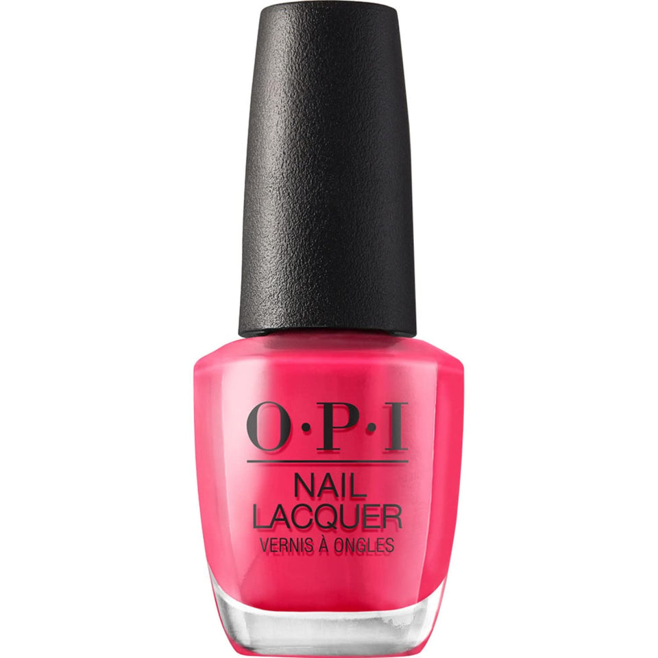OPI bottle front view showing Charged Up Cherry color and glossy finish