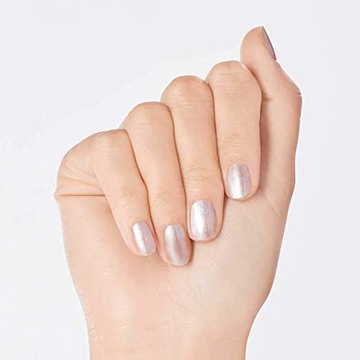 OPI swatch on fair skin showing buildable milky coverage and natural look