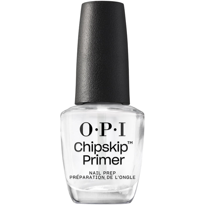 OPI Chip Skip Primer front bottle showing label and sleek finish benefit