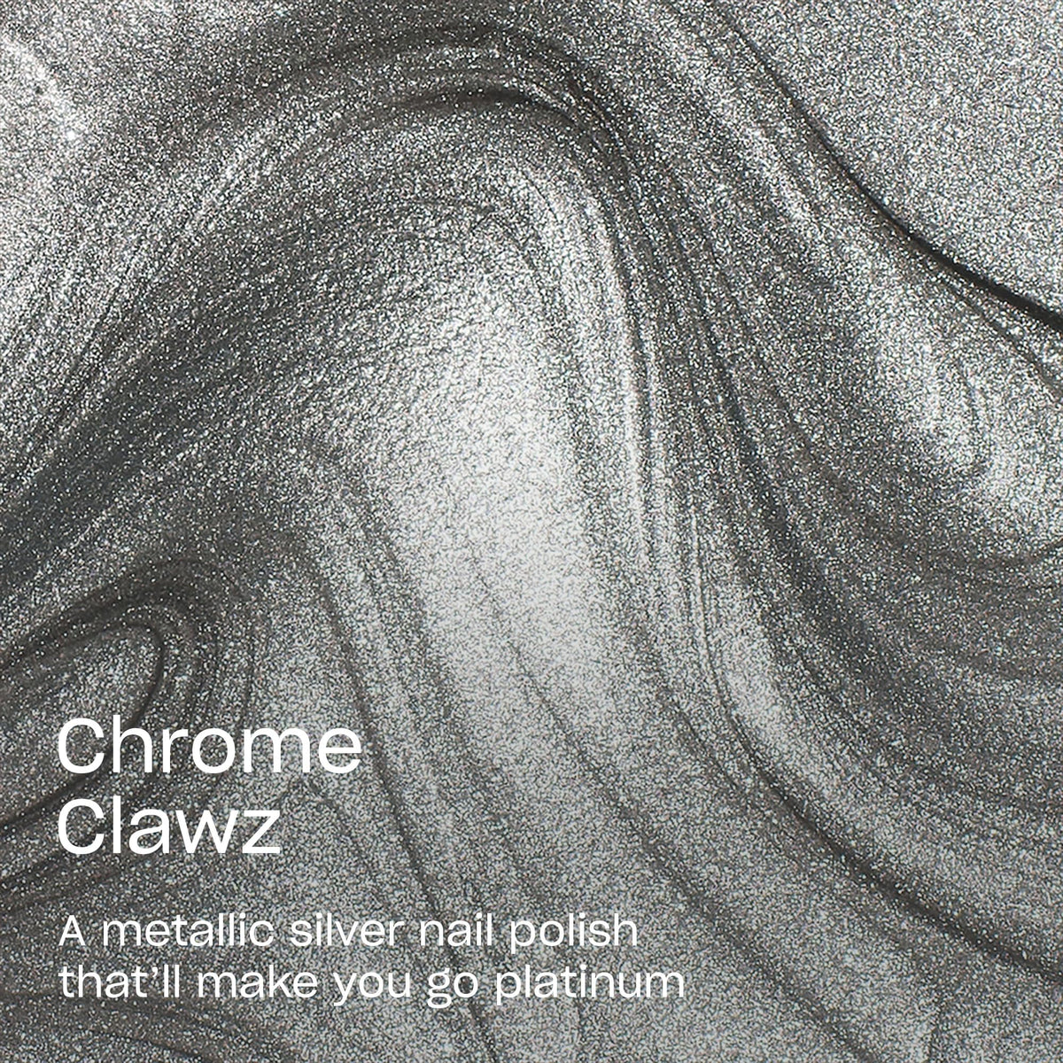 OPI Chrome Clawz close-up of metallic pigment showing fine texture and reflective payoff