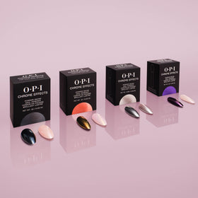 OPI lifestyle manicure shot highlighting salon-quality chrome results