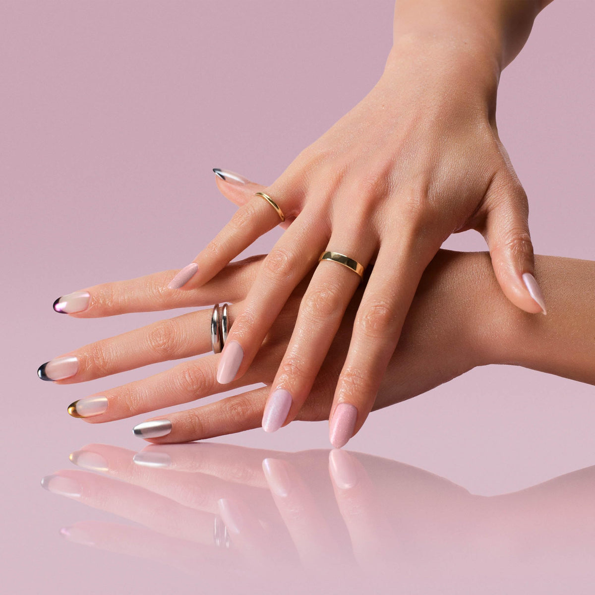 OPI sealed nails under topcoat showing long-lasting high-shine protection