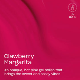 OPI Clawberry Margarita brush stroke swatch showing smooth opaque coverage and shine