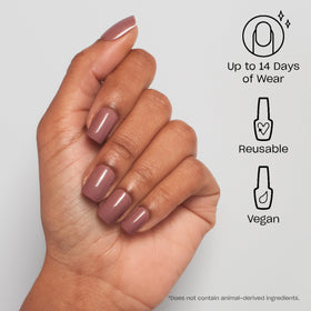OPI close-up of mauve crème finish texture highlighting smooth, salon-quality shine