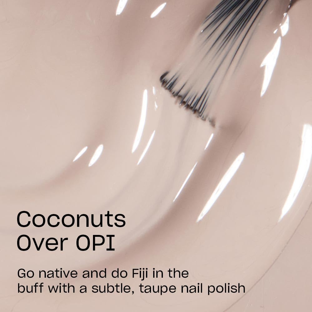 OPI brush stroke of Coconuts Over OPI showing smooth coverage benefit: even, streak-free application