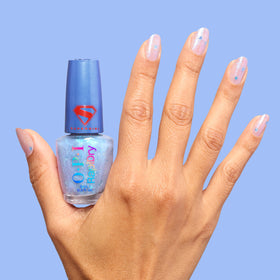 OPI Cosmic Chic bottle in hand to show size and easy handling benefit