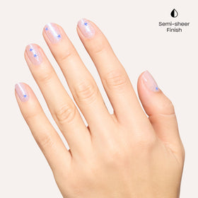 OPI Cosmic Chic swatch two coats showing buildable shimmer benefit