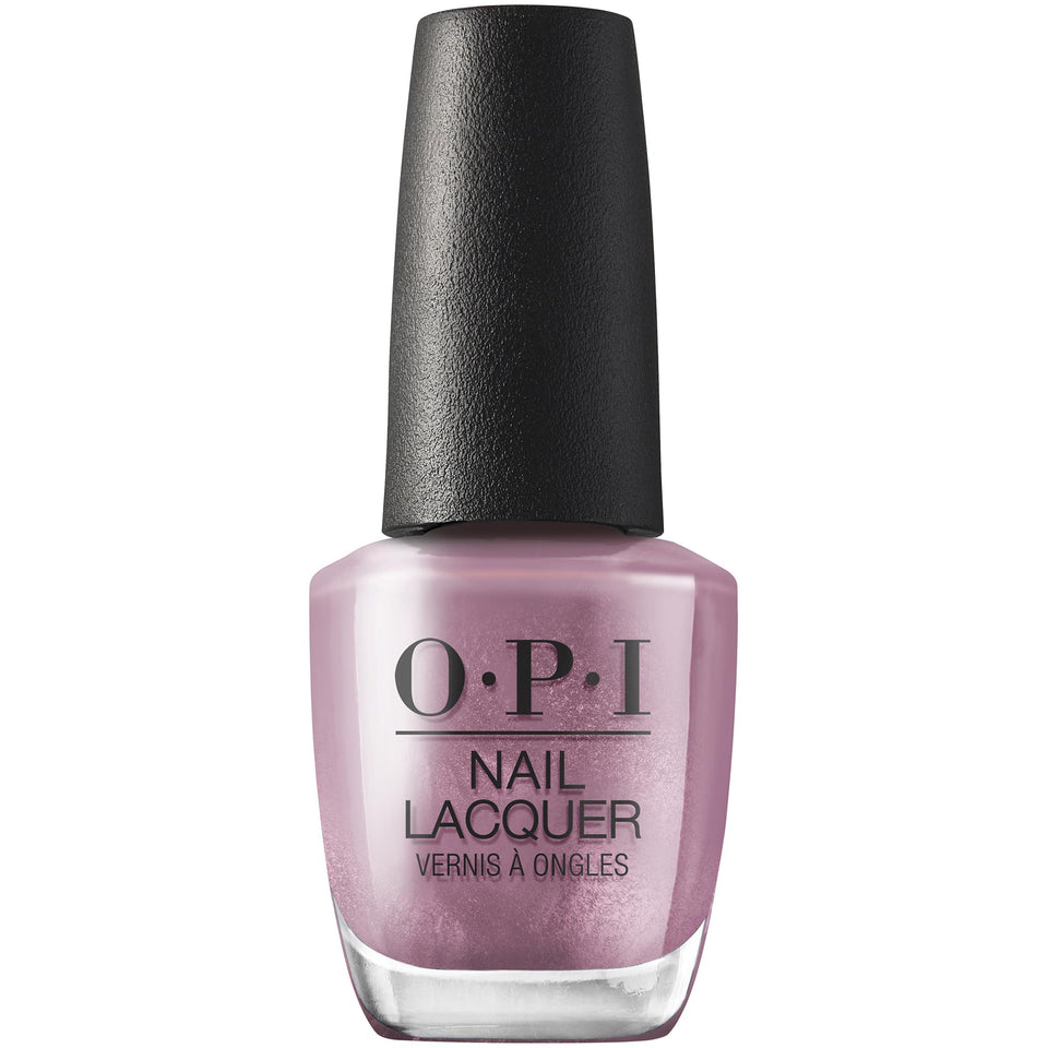OPI Cyborn Again front bottle showing metallic lilac polish and branding