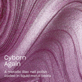 OPI Cyborn Again close-up of metallic texture and fine shimmer benefits