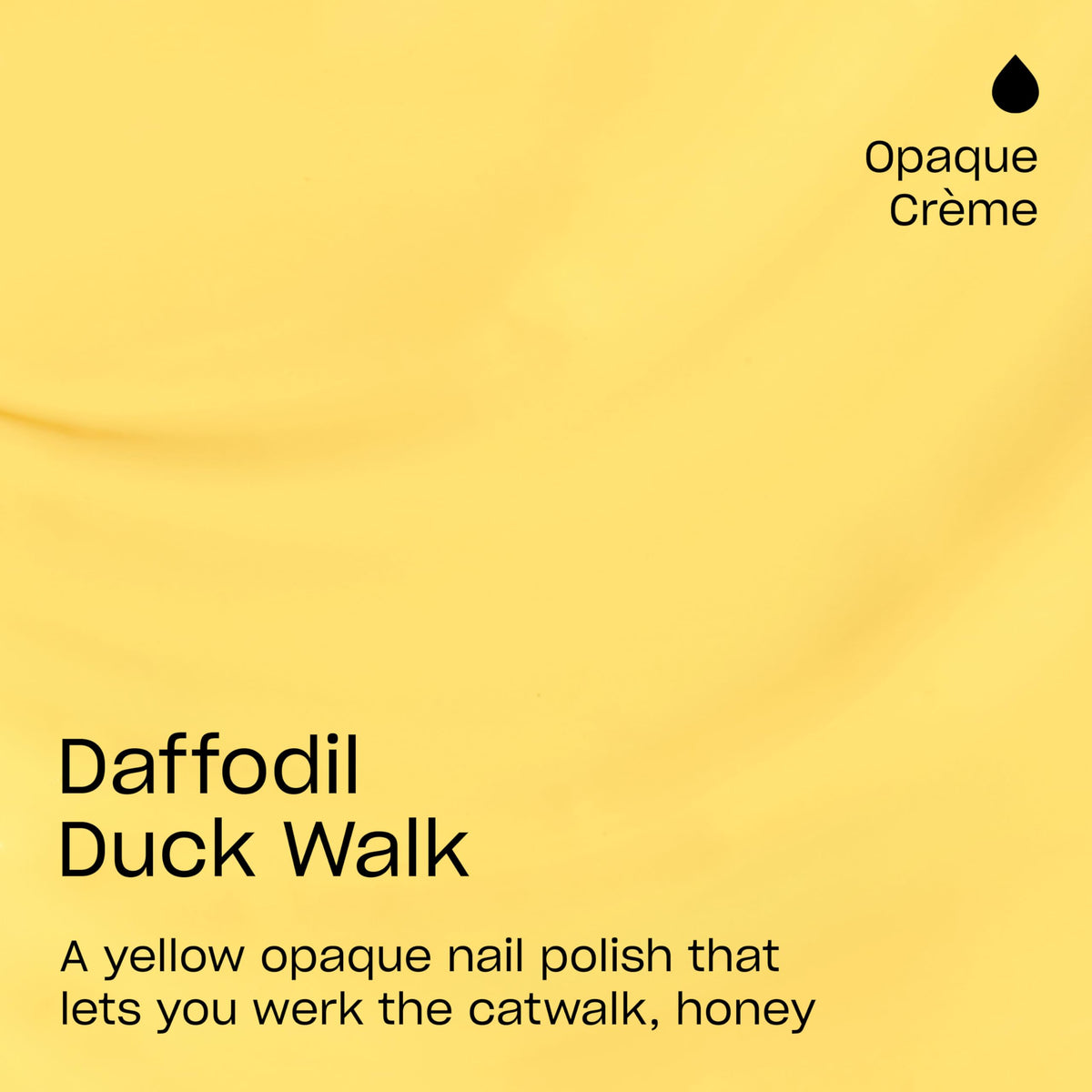 OPI brush applying Daffodil Duck Walk demonstrating smooth, streak-free coverage