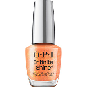 OPI Dreamsicle front bottle showing pastel orange shimmer and glossy finish benefits