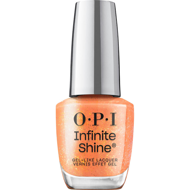 OPI Dreamsicle front bottle showing pastel orange shimmer and glossy finish benefits