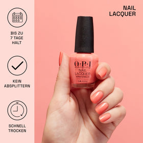 OPI Dulce de Leche on toes swatch illustrating versatile manicure and pedicure option