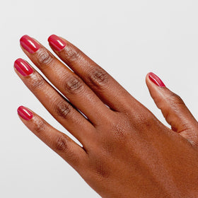 OPI Dutch Tulips applied on hand showing salon-quality shine